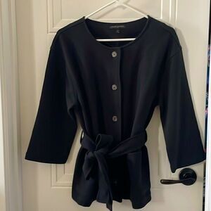 Banana Republic Factory Tie Waist Black Jacket